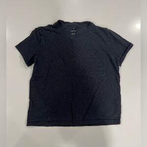EUC everlane organic cotton box cut tee with pocket sz xxs charcoal gray